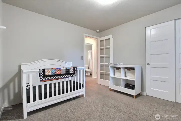 First bedroom off the hallway with good size closet plenty of room.