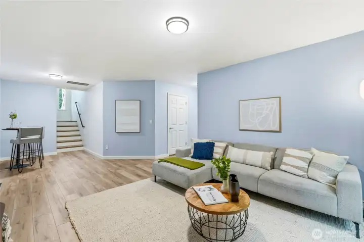 Lower level flex space