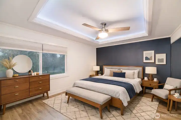 Master Bedroom, Virtually staged image for illustrative purposes only