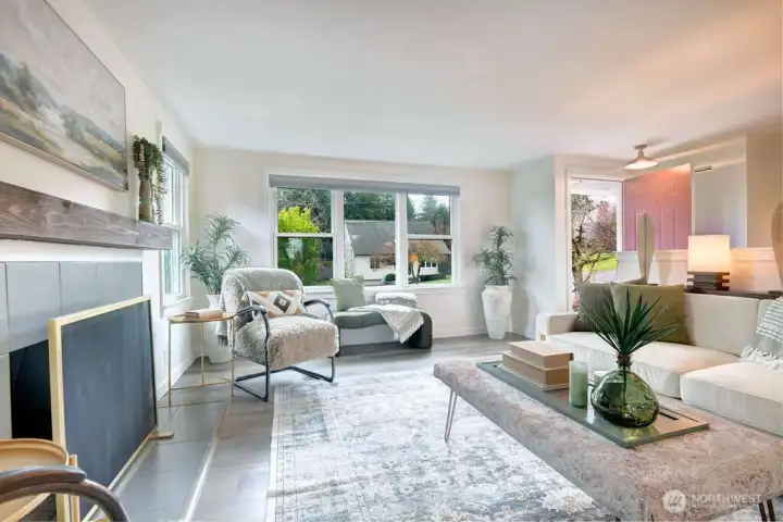 Big south facing living room window