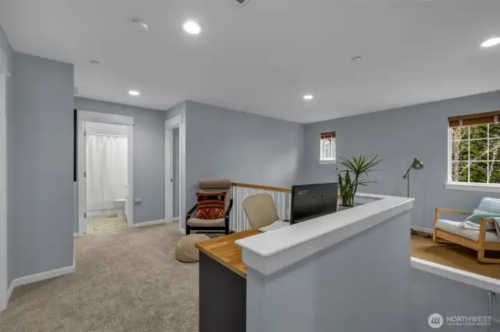 The landing is surprisingly large and useful.  The current owner used this space as an office.