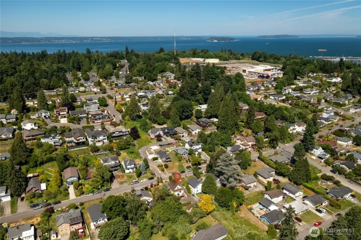 Located near the Mukilteo waterfront as well. You will see Hat and Whidbey Island in this photo and the proximity of the home to these areas.