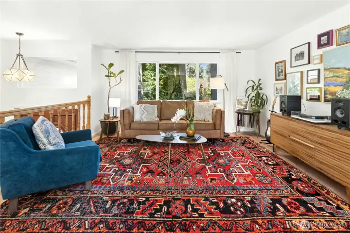 Another view of the spacious living room.