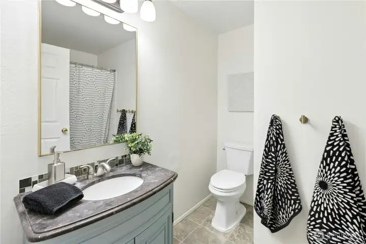 Full bath on the main floor.