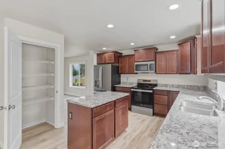 Large Pantry in the middle of the kitchen