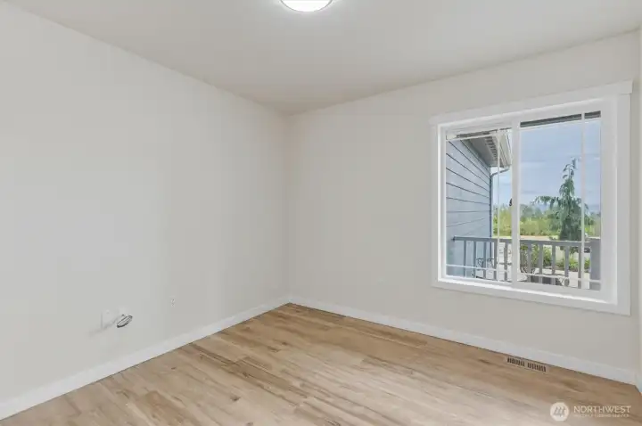 Office with a view of the front door