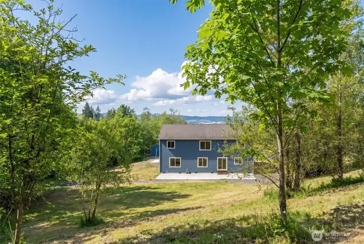 Beautiful trees add privacy all around