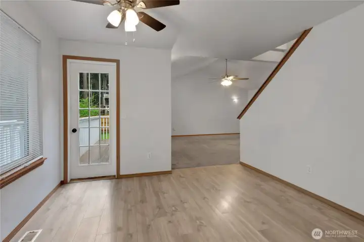 Dining area of kitchen