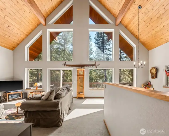 Open incredible views with access to deck.