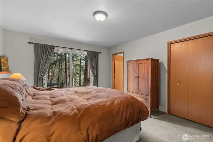 Private master bath access in the suite.