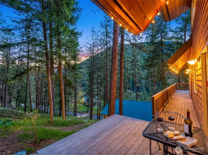Enjoy the sun going down from the master suite deck.