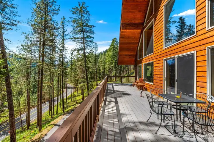 A true, huge wrap around porch.