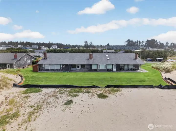 Ocean side of property.