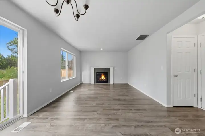 Another view of the Spacious Nook eating area & Family Room.