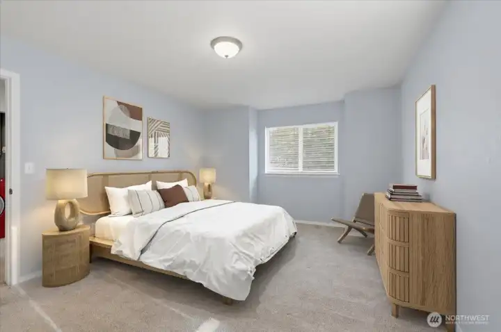 Spacious Primary Bedroom - Virtually Staged.
