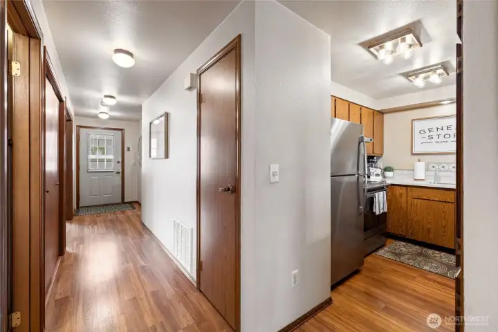 Main hall leads through the middle of the home...