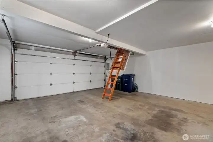 2 Car Garage with over head storage