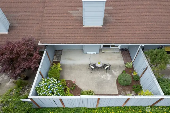 patio is fully enclosed for privacy