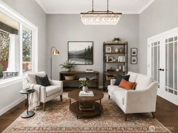 Virtually staged - Living Room