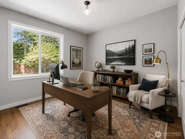 Virtually Staged mainfloor bedroom