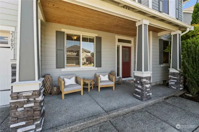 Welcoming oversized covered front porch.