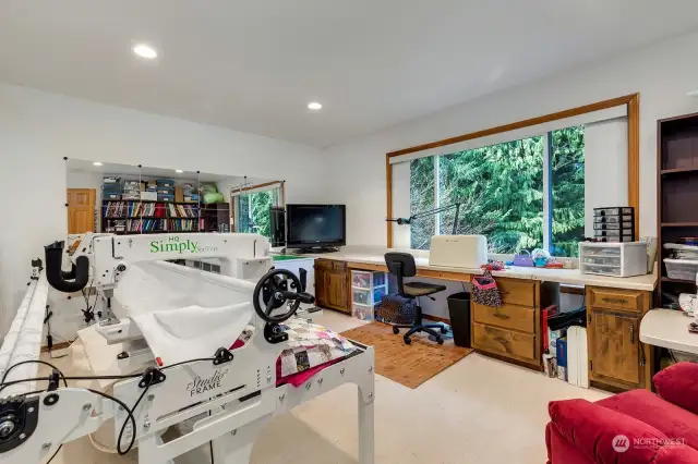 Bonus room currently used as a sewing room