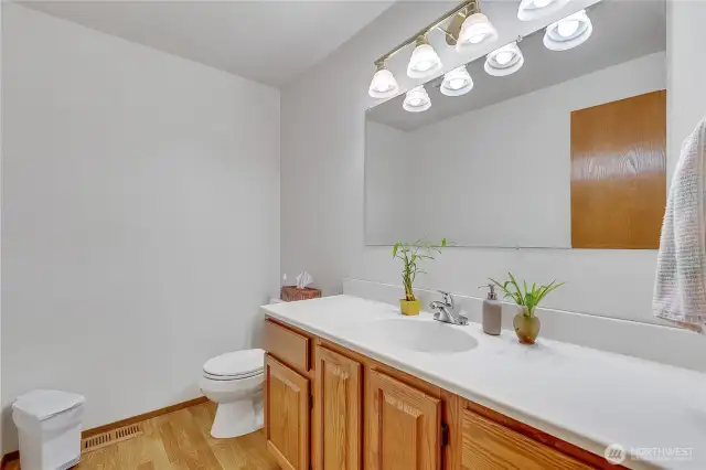 Main level half bath.
