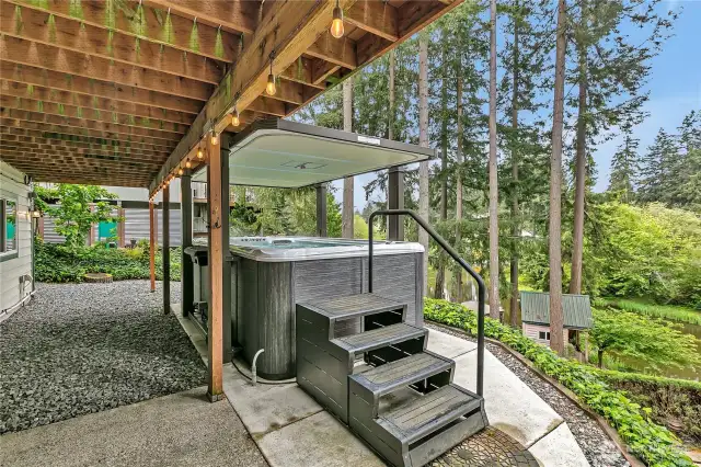 Relaxing swim spa.