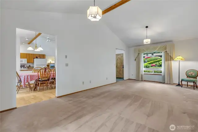 Another view of the formal dining and living room looking towards the entry.