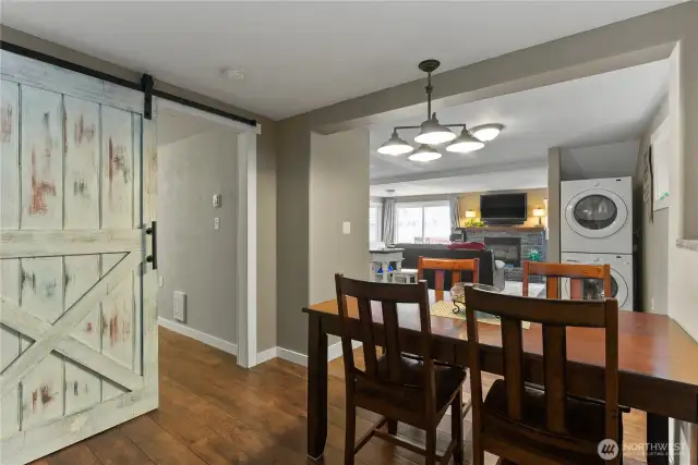 Mainfloor bedroom entrance on the left