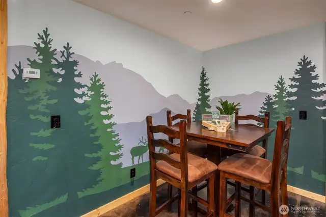 Mural by local artist, Sarah Hughes. You can find her work on buildings throughout North Bend.
