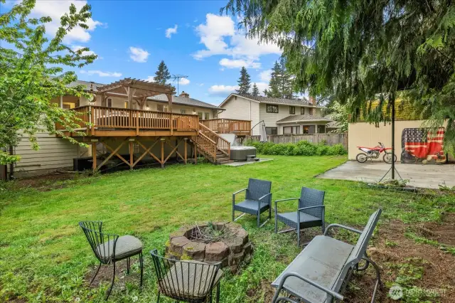 Entertain in the back yard with patio and massive shed!