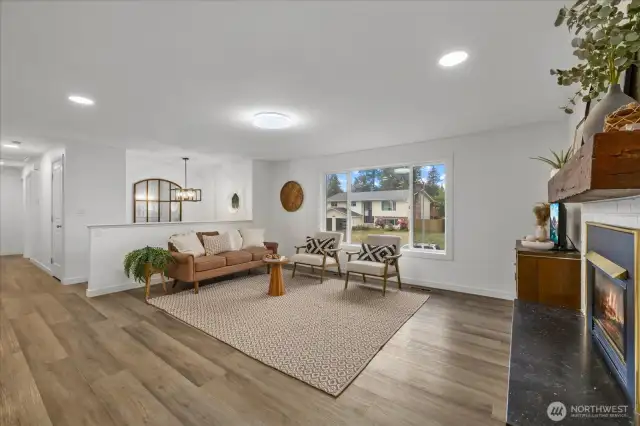 Fresh interior paint and new carpet throughout add a crisp, modern feel.