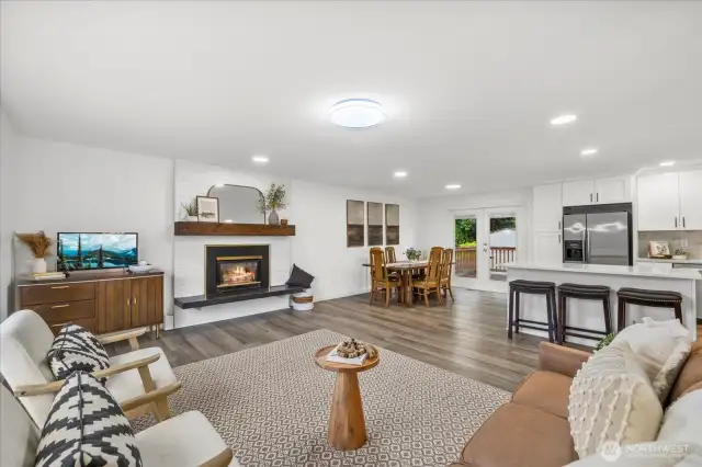 Open concept. Dining room is adjacent to kitchen with living room.