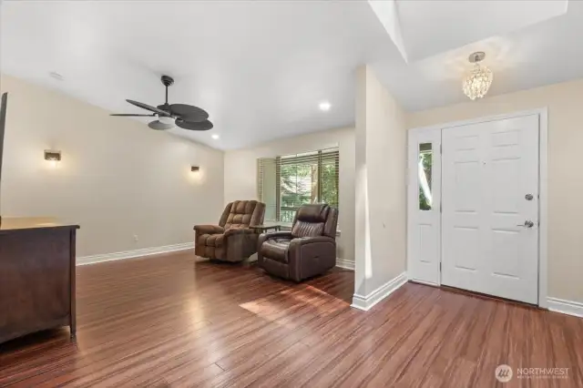 Entry, living room
