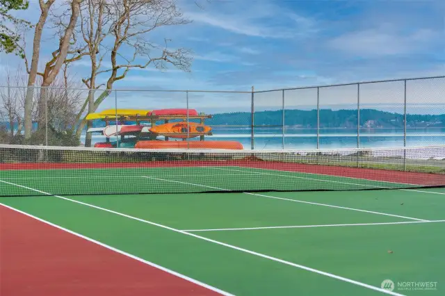 Tennis at the spit/lagoon area