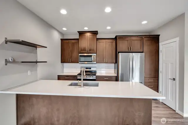Kitchen with Island eating area