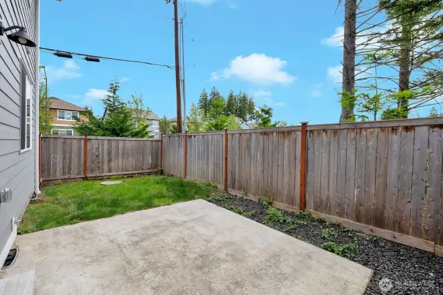 Each unit has fenced in Backyard with Patio