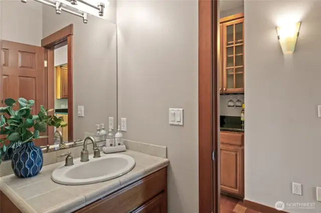 Down stairs half bath.