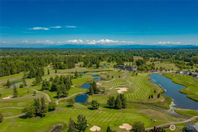 Loomis Trail Golf and Country club abuts this private gated community.