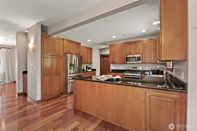 Engineered hardwood floors.