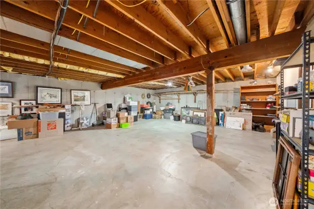 Another view of the partially finished lower level.