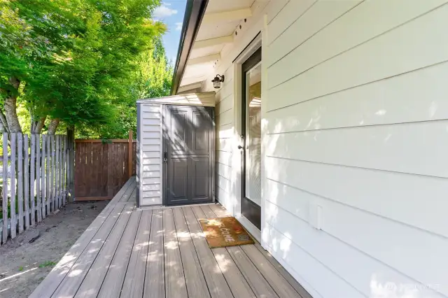 Deck off Kitchen and Shed