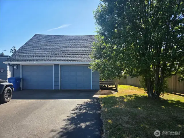 Unit 2 - 2 car garage with upstairs 1 bedroom 1 bath