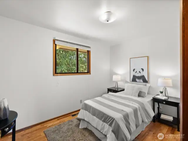 1 of 3 bedrooms on main level.