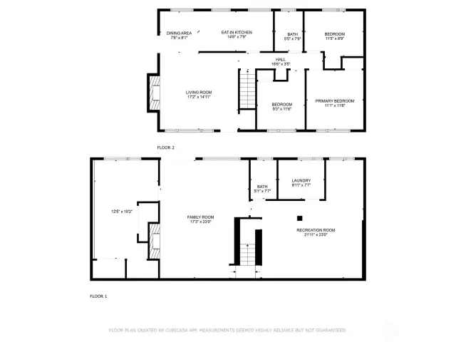 Floorplan idea (buyer to verify exact measurements).