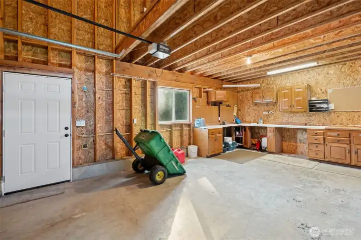 Workbench area with plenty of room to customize