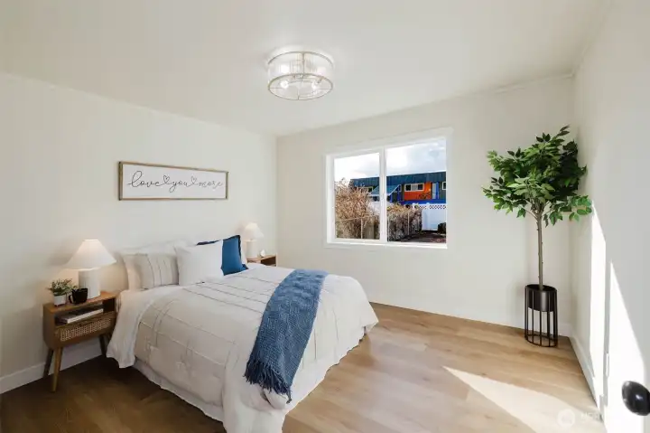 Light and bright primary bedroom