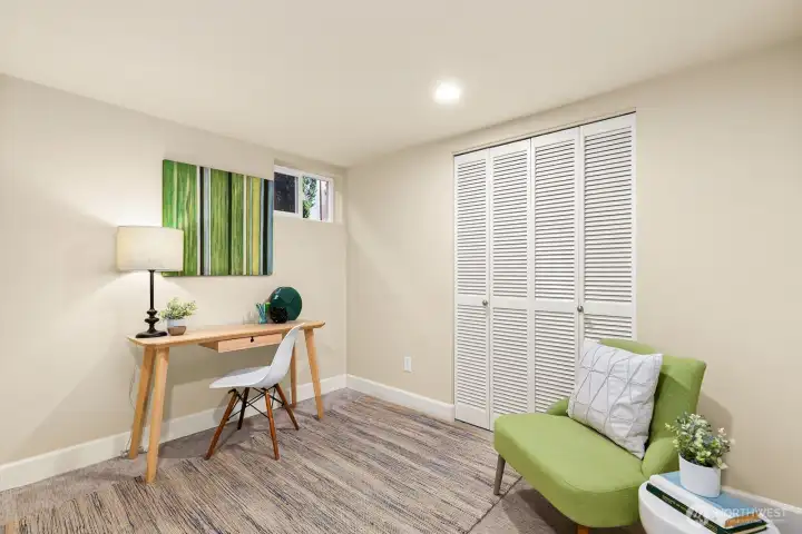 The 2nd bedroom downstairs.  Bedroom may not be conforming.