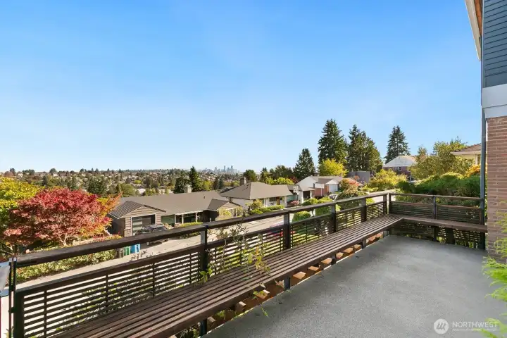 This is the fabulous front entry deck.  Imagine this view going into the home.